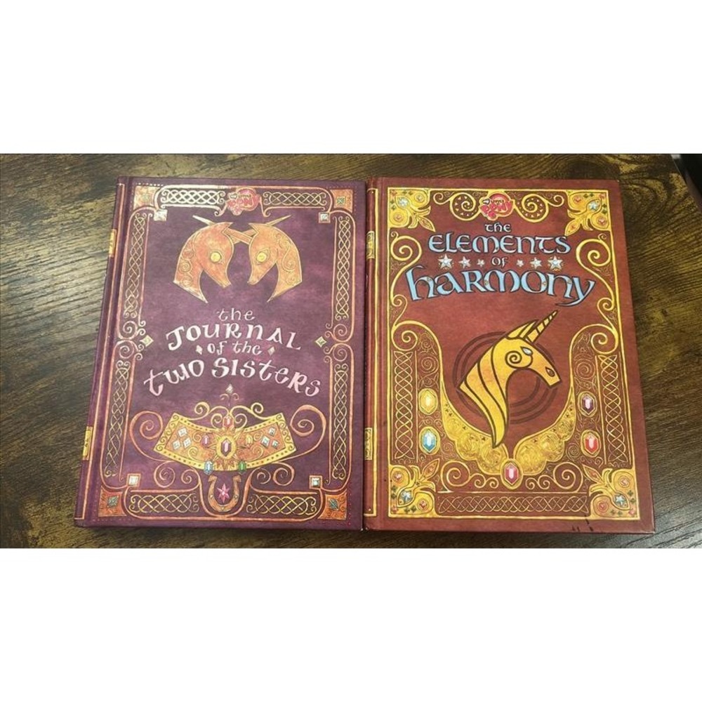 My Little Pony The Elements of Harmony & Journal of the Two Sisters Book Set HC